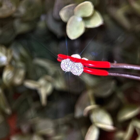 14K Diamond Stud Earrings - Picture 2 of 7